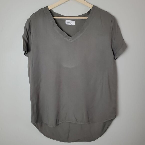 Bella Dahl Tops - Bella Dahl Tshirt Womens Large Olive Green Rayon Short Sleeve‎ Casual